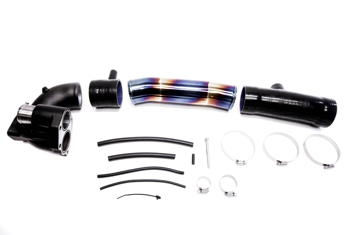 PLM Turbo Inlet Pipe Kit Stainless Burnt Blue - 2016+ FC Civic 1.5T (Black Cast)