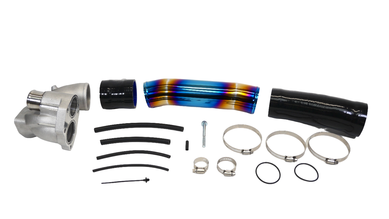 PLM Turbo Inlet Pipe Kit Stainless Burnt Blue - 2016+ FC Civic 1.5T (Silver Cast)