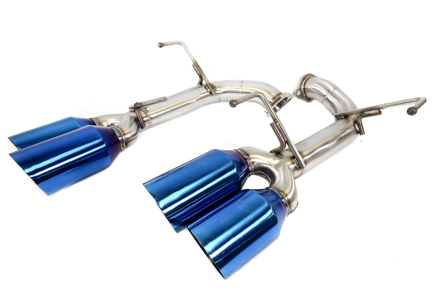 PLM Subaru WRX & STI 2015 - 2021 Axle-Back Exhaust Muffler Deletes V2 (Burnt Blue Tips)