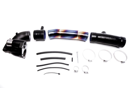 PLM Turbo Inlet Pipe Kit Stainless Burnt Blue - 2016+ FC Civic 1.5T (Black Cast)