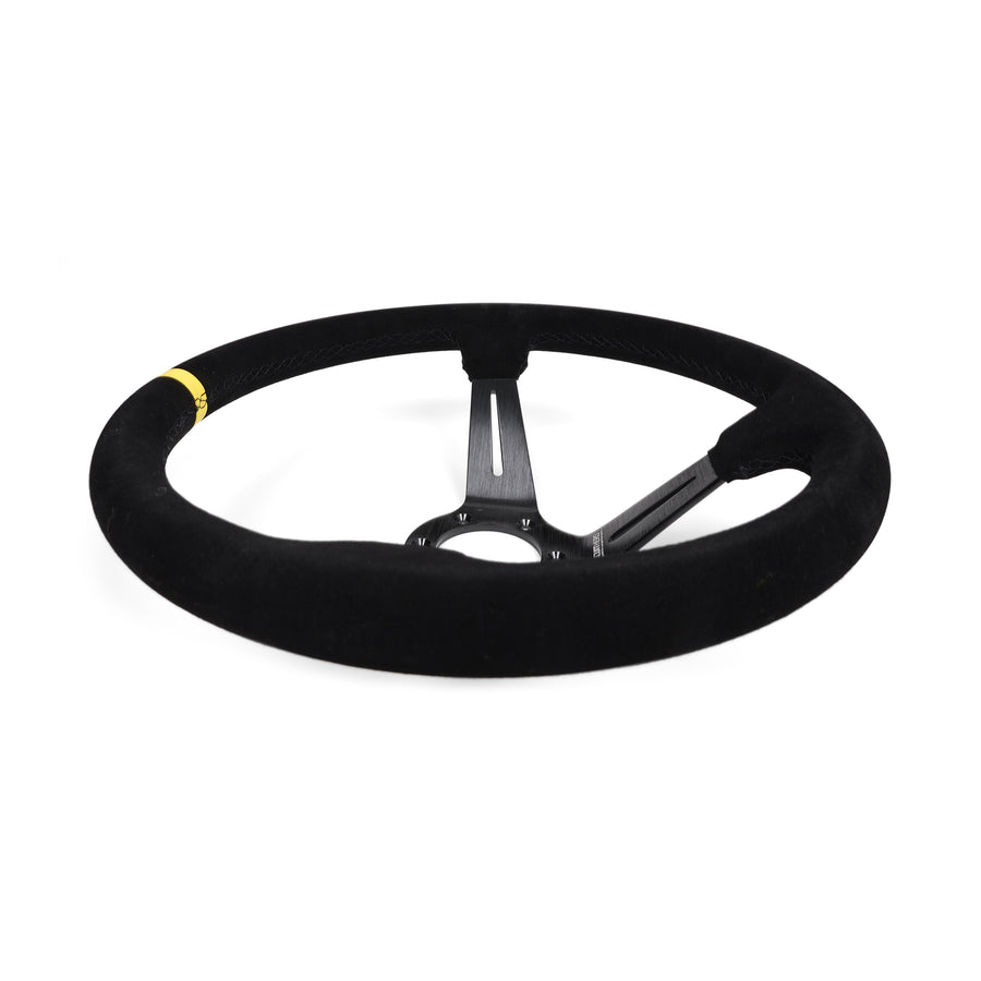 Circuit Hero 3 Spoke Steering Wheel with Slots 350mm/97mm Dish 6 Bolt - BLOX Racing