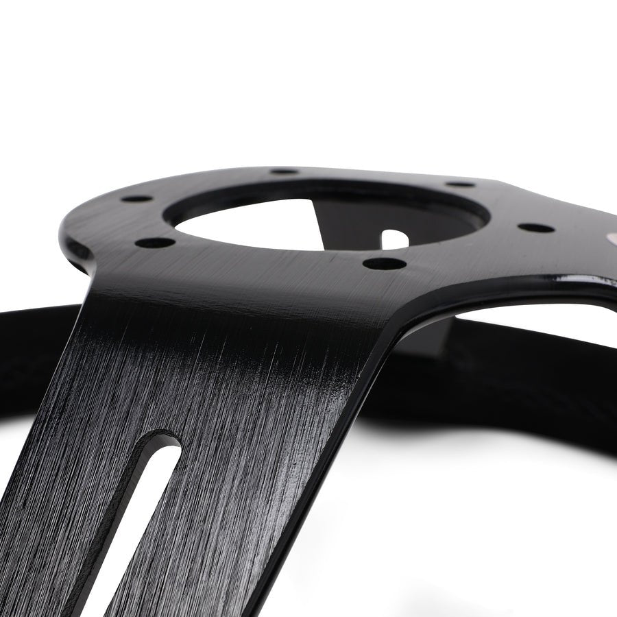 Circuit Hero 3 Spoke Steering Wheel with Slots 350mm/97mm Dish 6 Bolt - BLOX Racing