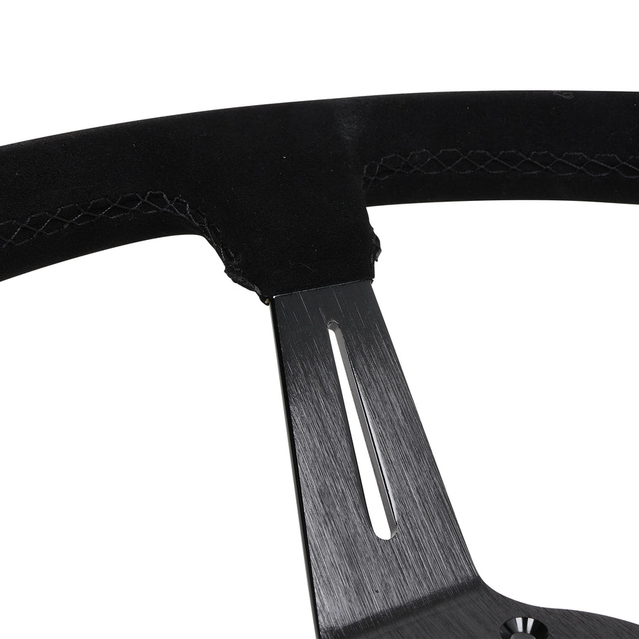Circuit Hero 3 Spoke Steering Wheel with Slots 350mm/97mm Dish 6 Bolt - BLOX Racing