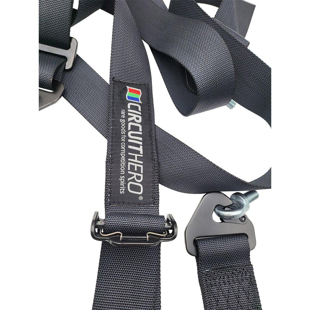 Circuit Hero 4 Point Harness 2" Belts (Black) - BLOX Racing