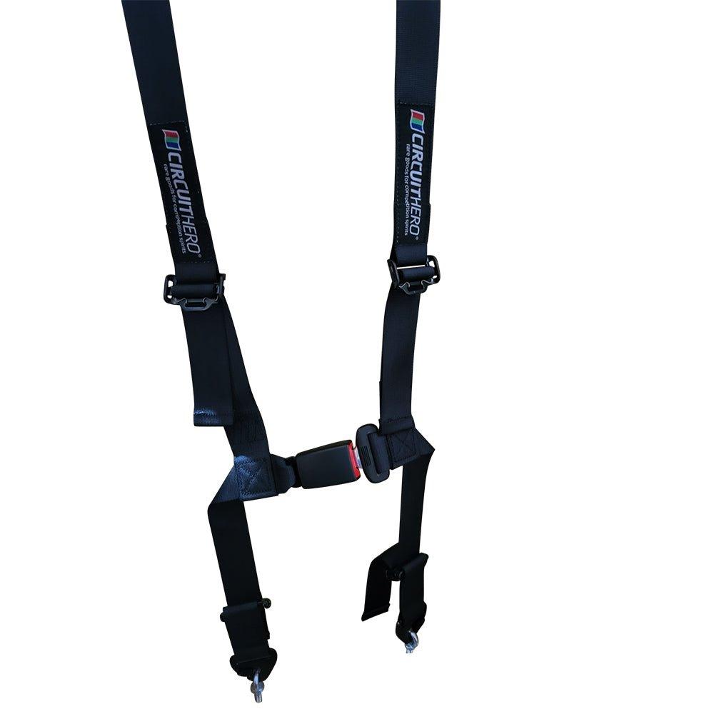 Circuit Hero 4 Point Harness 2" Belts (Black) - BLOX Racing