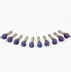 SpeedFactory Titanium Intake/Exhaust Manifold Stud Kit w/ 6-Point Nuts (Raw)